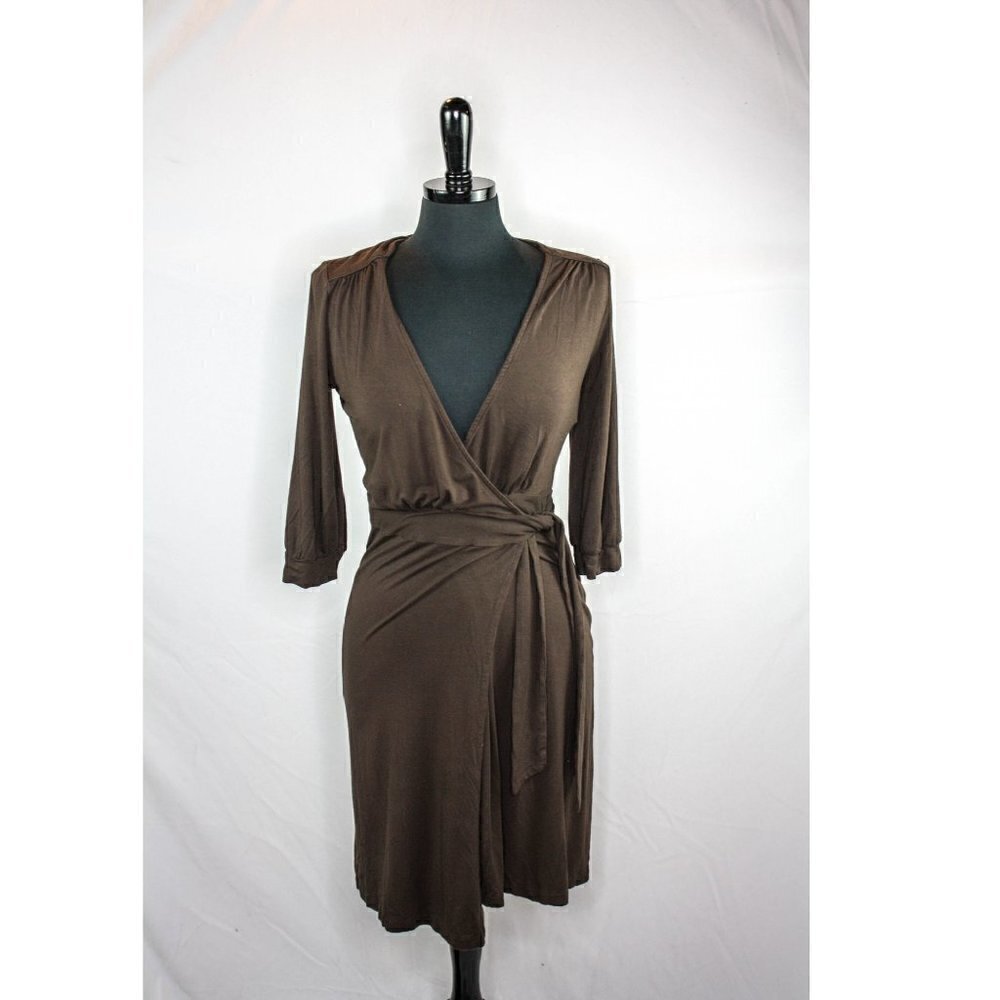 Stile Benetton Wrap Dress Brown XS